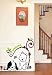 X Large Two Dogs Puppies Under a Tree Wall Sticker Decal for Baby Nursery Kids Room