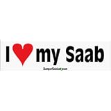 I Love My Saab - bumper stickers (Large 14x4 inches) by Unknown