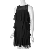 Sangria Sleeveless Tiered Social Dress