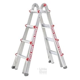 Model 22 Type 1 Little Giant Ladder 10303 250lb rated - Includes all 3 Accessories: Work Platform, Leg Leveler, Wall Standoff Wing Span