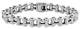 Sterling Silver 3/8 (9.0 mm) Wide Bicycle Chain Bracelet