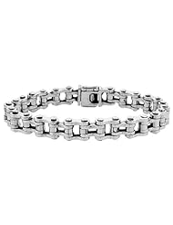 Sterling Silver Bicycle Chain Bracelet Handmade 3/8 inch wide,, sizes 8, 8.5 & 9 inch
