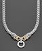 14k Gold & Sterling Silver Diamond Circle Necklace (3/8 ct. t.w.)