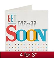 Bright Get Well Soon Greetings Card