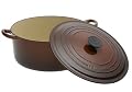 Le Creuset Enameled Cast-Iron 7-1/4-Quart Round French Oven, Chestnut