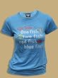 Junk Food Dr. Suess One Fish Blue Fish Blue Juniors T-shirt Tee
