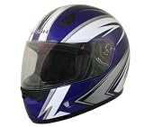 HAWK Black with Blue Full Face Motorcycle Helmet