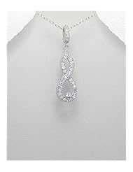 CZ Pendant Necklace In 92.5 Sterling Silver