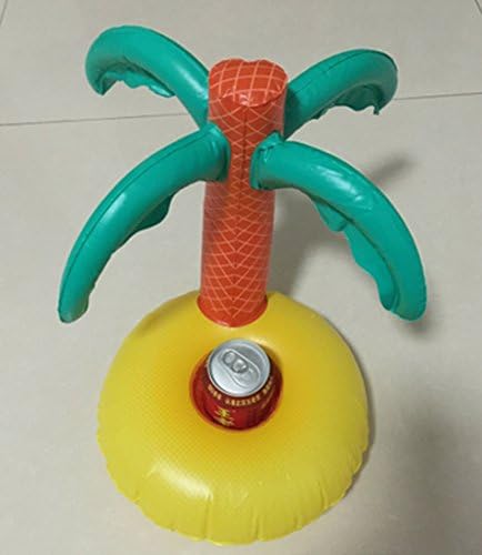 Inflatable Coconut Tree Pool Drink Holder Hawaii Style Palm Cup Holder Pool Toy Hot Summer Swimming Entertainment Water Inflatable Swim Ring Cute Design For Unique You