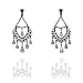 Midnight Dancer Chandelier Clip On Earrings