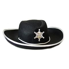 Cowboyhut Kinder Cowboy Sheriff Hut zum Kost�m schwarz