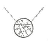 Sterling Silver Dream Catcher Pendant with CZ Accents with Chain