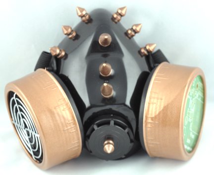 PC Steam Punk Anime Gas Mask Goth Wire Mesh Brass Cosplay