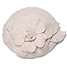 Flower Womens Dress Fascinator Wool Pillbox Hat Party Wedding A083 (Ivory)