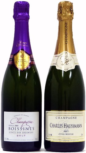 AOCシャンパーニュ (オリヴィエ・ド・ボアシーン + シャルルオスマン) 750ml × 2本セット