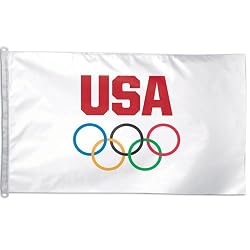 Olympic Flag Flag Polyester 3 ft. x 5 ft. USA Olympic Rings