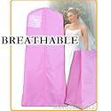 Breathable Pink Wedding-Gown Cover Full length 72" Zipped