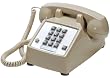 Cortelco Kellogg 2500 Tel-Flash/M-W Desk Mount Phone with Cords Ash&Vol Cntrl