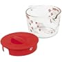 Pyrex Prepware 4-Cup Measuring Cup, Clear with Red Lid and Measurements