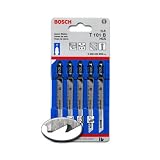 Bosch T101B 4-Inch 10-Tooth T-Shank Jig Saw Blades (5-Pack)