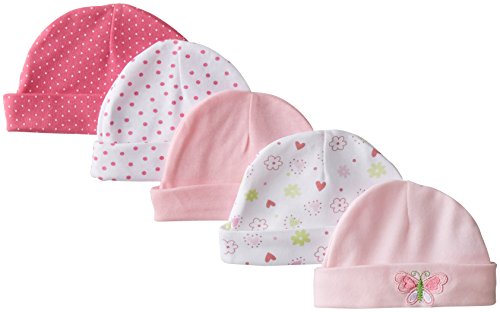 Spasilk Baby-Girls Newborn 5 Pack Cotton Hats