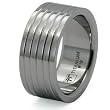 Grooved Titanium Ring (Sizes 8-12)