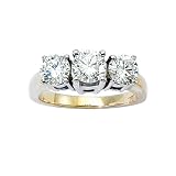 3 Diamond Bridal Ring 2 ct. in 14K Yellow Gold
