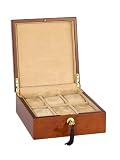 Rothenschild Accessories RS-8036 DB Watch Box For 6 Watches Dark Burlwood
