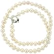 Pearl Freshwater Cultured White Necklace Strand 6-7mm 18" Designer Bag Bucasi