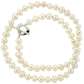 Pearl Freshwater Cultured White Necklace Strand 6-7mm 18" Designer Bag Bucasi