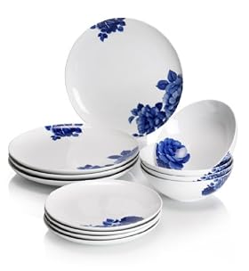 12-Piece China Blue Dinner Set