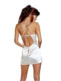 Dreamgirl Women's Shalimar Charmeuse Babydoll with Robe Set