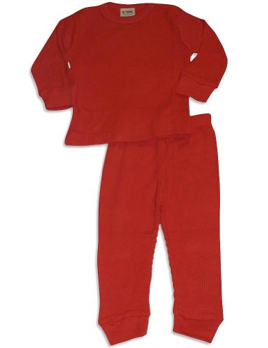 Carters Watch the Wear - Infant Girls Long Sleeve Basic Thermal Set, Red (Size 18Months)