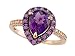 2.83 cts Genuine Amethyst Ring - 14kt Rose Gold FREE GIFT BAG!