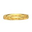 14K Yellow Gold Engraved Bangle Bracelet - 8 inches