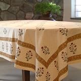 Red Poppy ~ Elegant Indian Floral Print Banquet Party Tablecloth