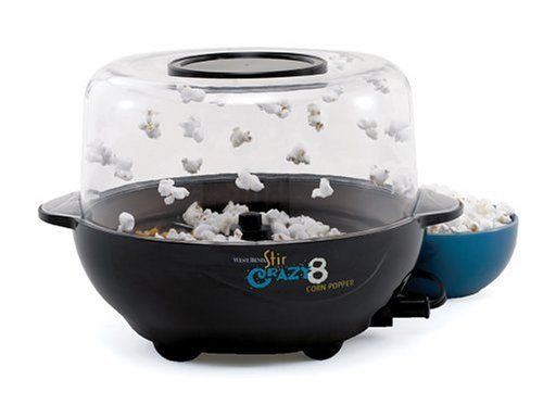 West Bend 82308 Stir Crazy 8-Quart Corn Popper, Black