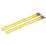 Origin 8 - Double Toe Straps  for Urban/MTB/Road Toe Clips, Yellow, Pair.