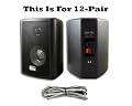 Acoustic Audio 12 Pair Indoor Outdoor Home Stereo Speakers 151B24PKG