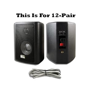 Acoustic Audio 12 Pair Indoor Outdoor Home Stereo Speakers 151B24PKG