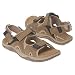 EARTH EMERGE Brown Oldstone Nubuck Summer Back Strap Sandals Women