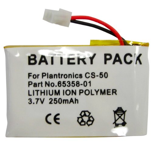 Hitech - Replacement Cordless Phone Battery for Plantronics CS50, CS55, CS60 Wireless Headset