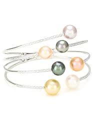 TARA Pearls Multi-Color 8x11mm Pearl Bangle Bracelet
