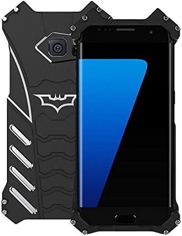 Samsung S7 Edge Case, Lteng Luxury Cool Design Metal Cover Premium Aluminum Bumper Frame Shockproof Protctive Case for Samsung Galaxy S7 Edge (black)