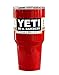 Yeti Rambler Tumbler Cups with Lids, 30 oz, Set of 2-Red+Black