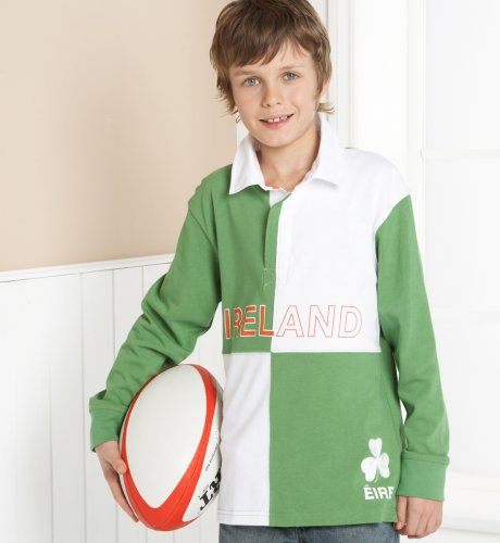Cotton Rich Long Sleeve Ireland Rugby Top
