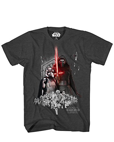 Star Wars Men's First Order Army T-Shirt, Charcoal Heather, XX-Large