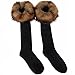 ECOSCO Women Soft Cozy Fuzzy RED FOX Faux Fur Leg Warmers Sock Boot Cover