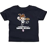 NCAA Samford Bulldogs Infant Girls Softball T-Shirt - Navy Blue