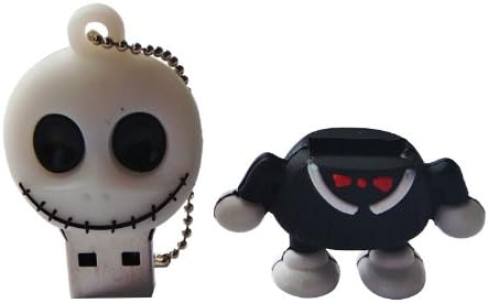 Happy Skeleton Halloween Keychain 8GB USB Flash Drive - in Gift box - with GadgetMe Brands TM Stylus Pen